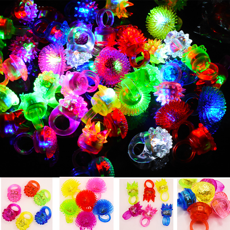 10 قطع من الخواتم المضيئة LED، - مراجعة Glow In The Dark Party Glasses وسعره