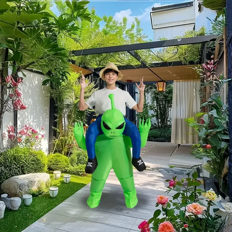 زي كائن فضائي قابل للنفخ ممتع  - مراجعة Inflatable Dinosaur Costume Adult وسعره