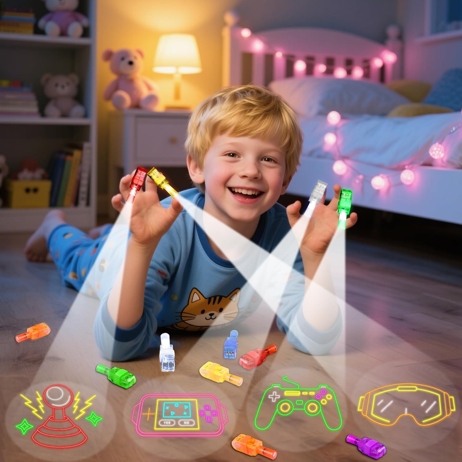 36 قطعة من مصابيح الأصابع LED، - مراجعة Glow In The Dark Party Glasses وسعره