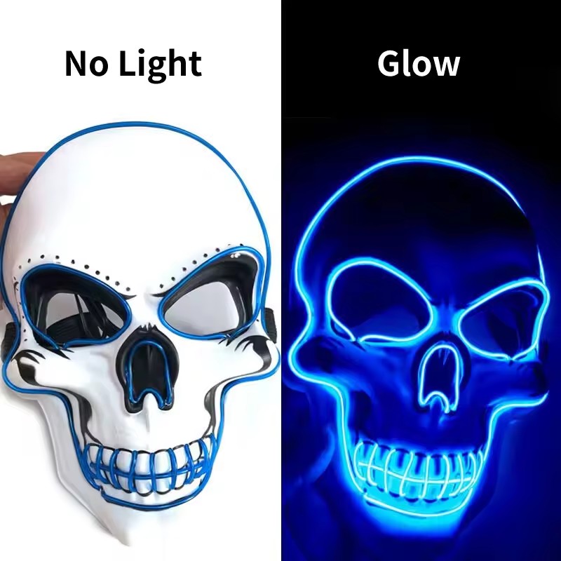 ضوء LED قناع نيون ، أقنعة حفلا - مراجعة Led Purge Mask Halloween وسعره
