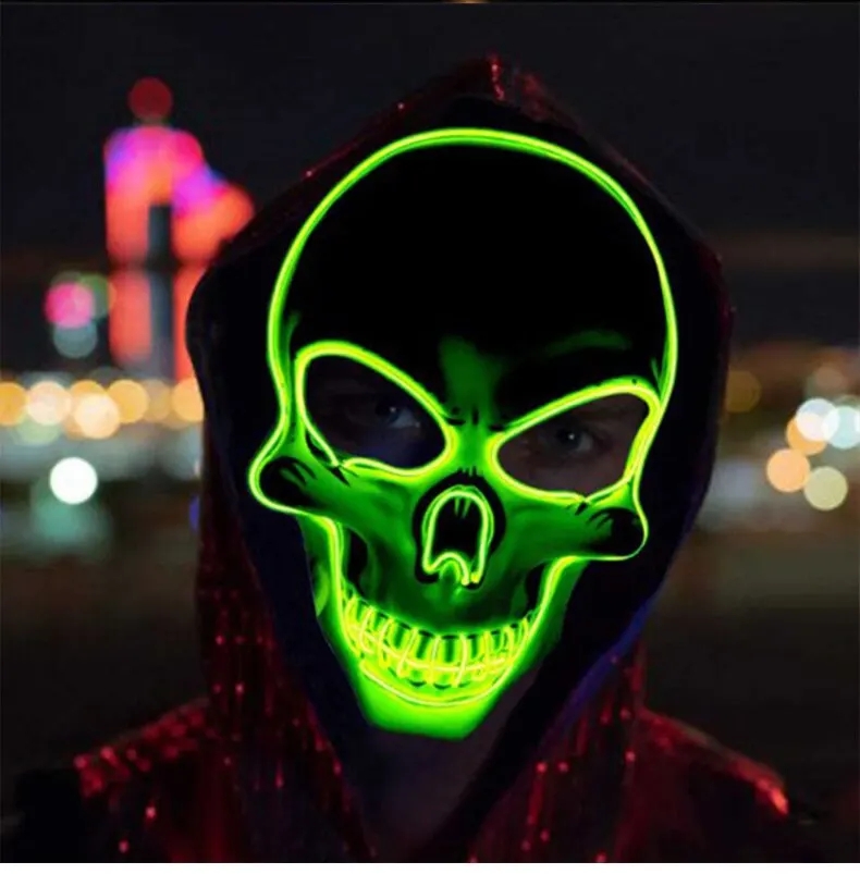 ضوء LED قناع نيون ، أقنعة حفلا - مراجعة Led Purge Mask Halloween وسعره